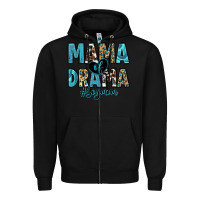 Black mama of drama boy mom Zipper Hoodie - Zillion Design Studio