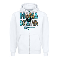 White mama of drama boy mom Zipper Hoodie - Zillion Design Studio