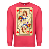 Cardinal love playing cards queen Premium Sweatshirt - AdoDesignShop