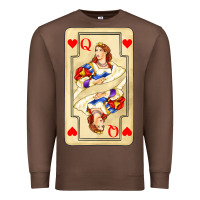 Chestnut love playing cards queen Premium Sweatshirt - AdoDesignShop