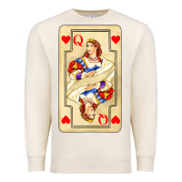 Sandshell love playing cards queen Premium Sweatshirt - AdoDesignShop