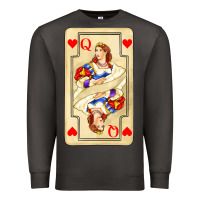 Smoke love playing cards queen Premium Sweatshirt - AdoDesignShop