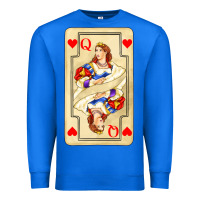 True Royal love playing cards queen Premium Sweatshirt - AdoDesignShop