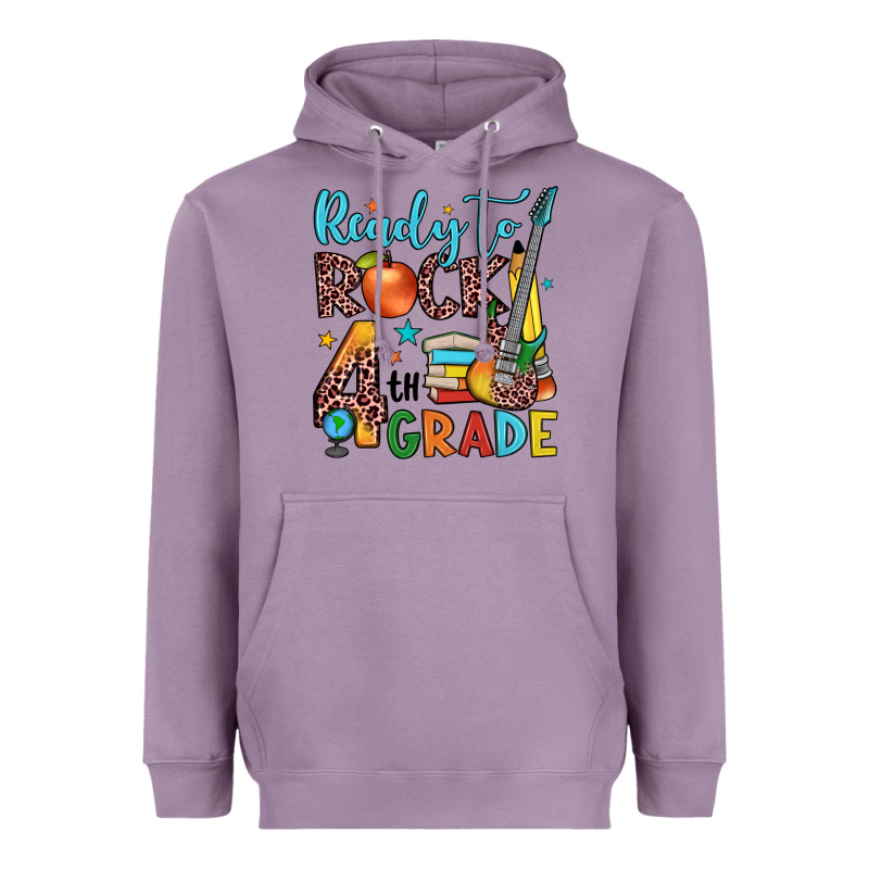 Ready To Rock 4th Grade Heavyweight Hoodie by JahusDesignShop | Teevron