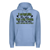 Colony Blue i married my wife for her looks Premium Hoodie - MaliasSmallBusiness