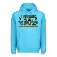 Ocean Blue i married my wife for her looks Premium Hoodie - MaliasSmallBusiness