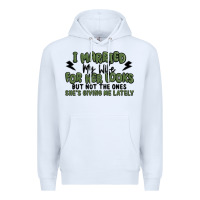 White i married my wife for her looks Premium Hoodie - MaliasSmallBusiness