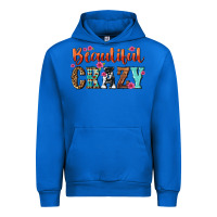 Cobalt beautiful crazy Urban Hoodie - NancyCooperArtShop