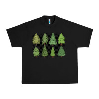Black checkered trees Urban Heavy Tee - MaliasSmallBusiness
