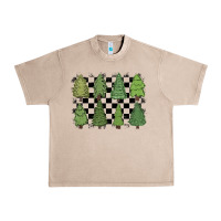 French Oak checkered trees Urban Heavy Tee - MaliasSmallBusiness