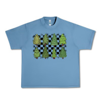 Pebble Blue checkered trees Urban Heavy Tee - MaliasSmallBusiness