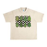 Sandshell checkered trees Urban Heavy Tee - MaliasSmallBusiness