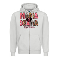 Dove Grey mama of drama girl mom Zipper Hoodie - Zillion Design Studio