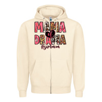 Sandshell mama of drama girl mom Zipper Hoodie - Zillion Design Studio
