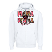 White mama of drama girl mom Zipper Hoodie - Zillion Design Studio
