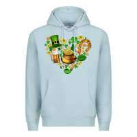 Blue Mist St Patricks heart Premium Hoodie - AdoDesignShop