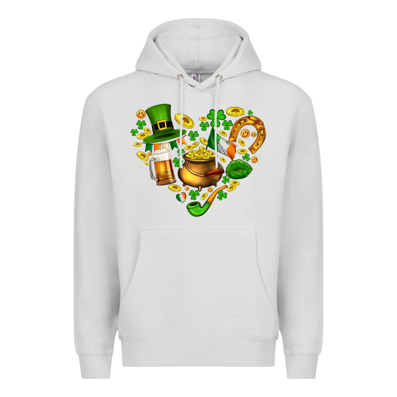 St Patricks Heart Premium Hoodie by AdoDesignShop | Teevron