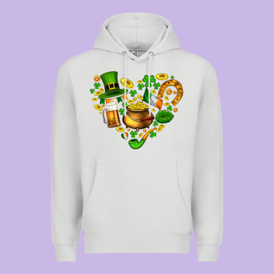St Patricks Heart Premium Hoodie Designed By Adodesignshop