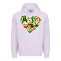 Lilac St Patricks heart Premium Hoodie - AdoDesignShop