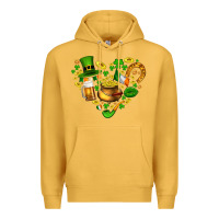 Mustard St Patricks heart Premium Hoodie - AdoDesignShop