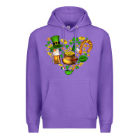 Purple St Patricks heart Premium Hoodie - AdoDesignShop
