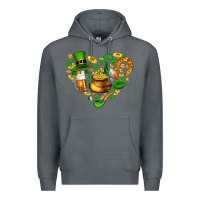 Rock St Patricks heart Premium Hoodie - AdoDesignShop