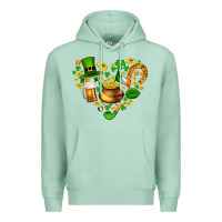 Seafoam St Patricks heart Premium Hoodie - AdoDesignShop