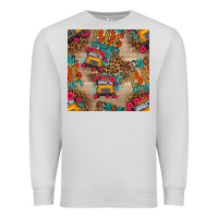 Dove Grey school bus driver and flower seamless patterns Premium Sweatshirt - BundleAndBundleShop