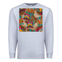Heather Grey school bus driver and flower seamless patterns Premium Sweatshirt - BundleAndBundleShop