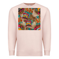 Pale Pink school bus driver and flower seamless patterns Premium Sweatshirt - BundleAndBundleShop