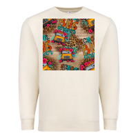 Sandshell school bus driver and flower seamless patterns Premium Sweatshirt - BundleAndBundleShop