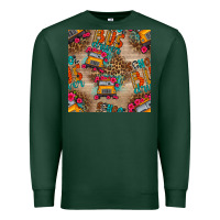 Sports Green school bus driver and flower seamless patterns Premium Sweatshirt - BundleAndBundleShop