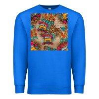 True Royal school bus driver and flower seamless patterns Premium Sweatshirt - BundleAndBundleShop