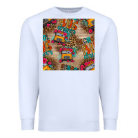 White school bus driver and flower seamless patterns Premium Sweatshirt - BundleAndBundleShop