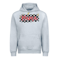Heather Grey checkered mama Urban Hoodie - MaliasSmallBusiness