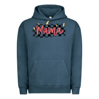 Pigment Midnight Navy checkered mama Urban Hoodie - MaliasSmallBusiness