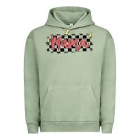 Pigment Oil Green checkered mama Urban Hoodie - MaliasSmallBusiness