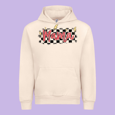 Checkered Mama Urban Hoodie Designed By Maliassmallbusiness