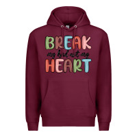 Burgundy break my bed not my heart Premium Hoodie - MaliasSmallBusiness
