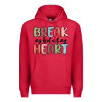 Cardinal break my bed not my heart Premium Hoodie - MaliasSmallBusiness