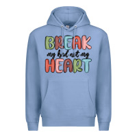 Colony Blue break my bed not my heart Premium Hoodie - MaliasSmallBusiness