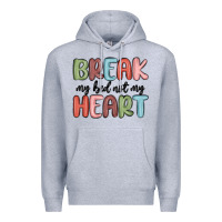 Heather Grey break my bed not my heart Premium Hoodie - MaliasSmallBusiness