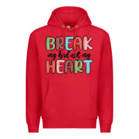 Red break my bed not my heart Premium Hoodie - MaliasSmallBusiness