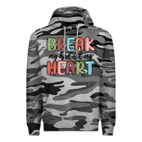 Slate Camo break my bed not my heart Premium Hoodie - MaliasSmallBusiness