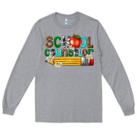Heather Grey school counselor Long Sleeve Tee - texasbilliewilder