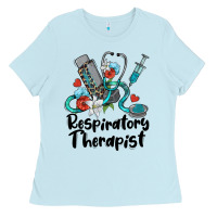 Baby Blue respiratory therapist Ladies Tee - BarkalooDesign