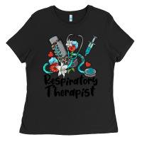 Black respiratory therapist Ladies Tee - BarkalooDesign