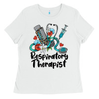 White respiratory therapist Ladies Tee - BarkalooDesign