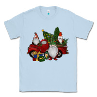 Dusty Blue christmas gnomes with truck Classic Tee - RanaPortraitStore