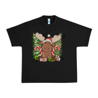 Black christmas reindeer Urban Heavy Tee - MaliasSmallBusiness